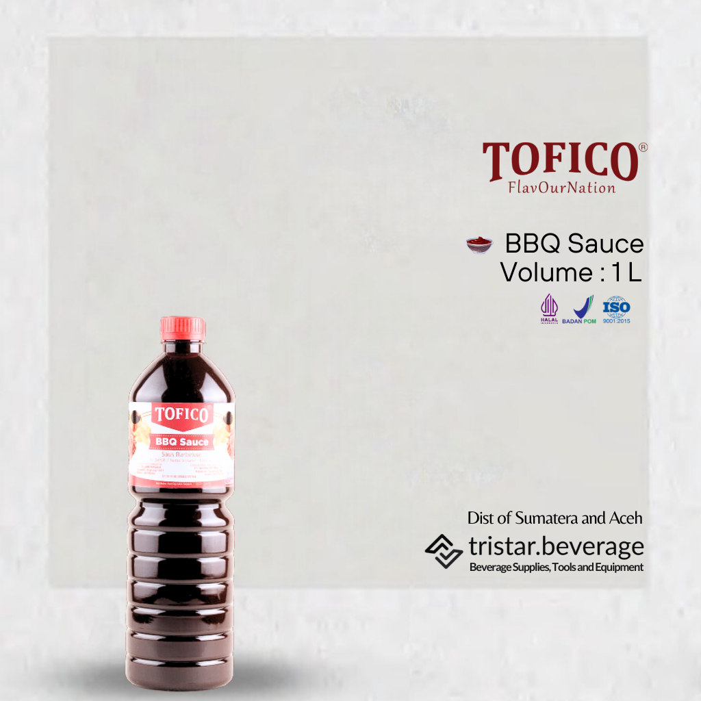 

STOK TERBATAS - Saus Bumbu Dapur Rasa Daging Barbekyu - BBQ Saos - Tofico BBQ Sauces 1 Liter