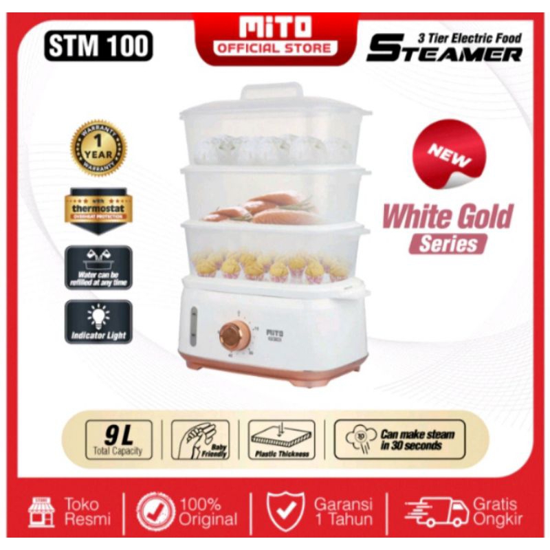 MITO Food Steamer Electric STM100 - Kukusan Listrik - Steamer Mito STM 100