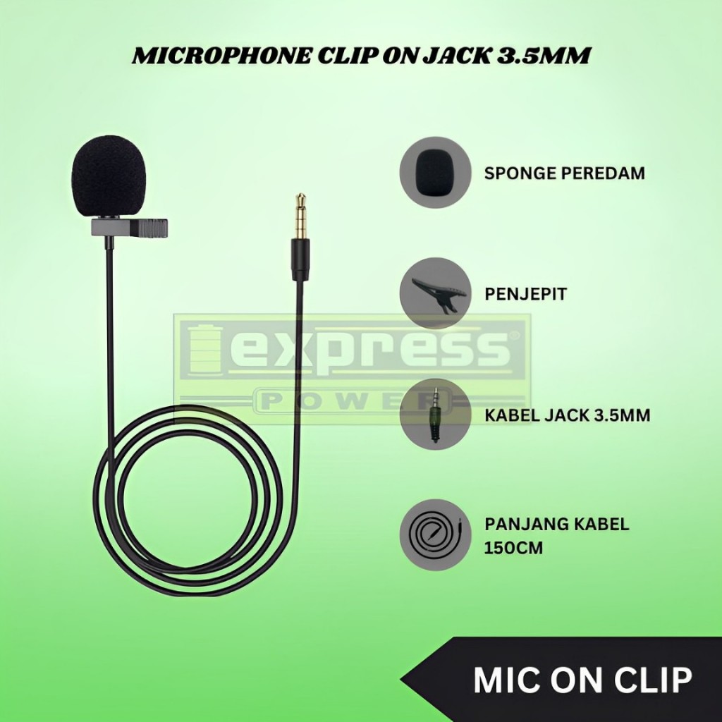 MIC ON CLIP YOUTUBER/MICROPHONE/MIC PEREKAM SUARA ANDROID/IOS/MIC VLOGER