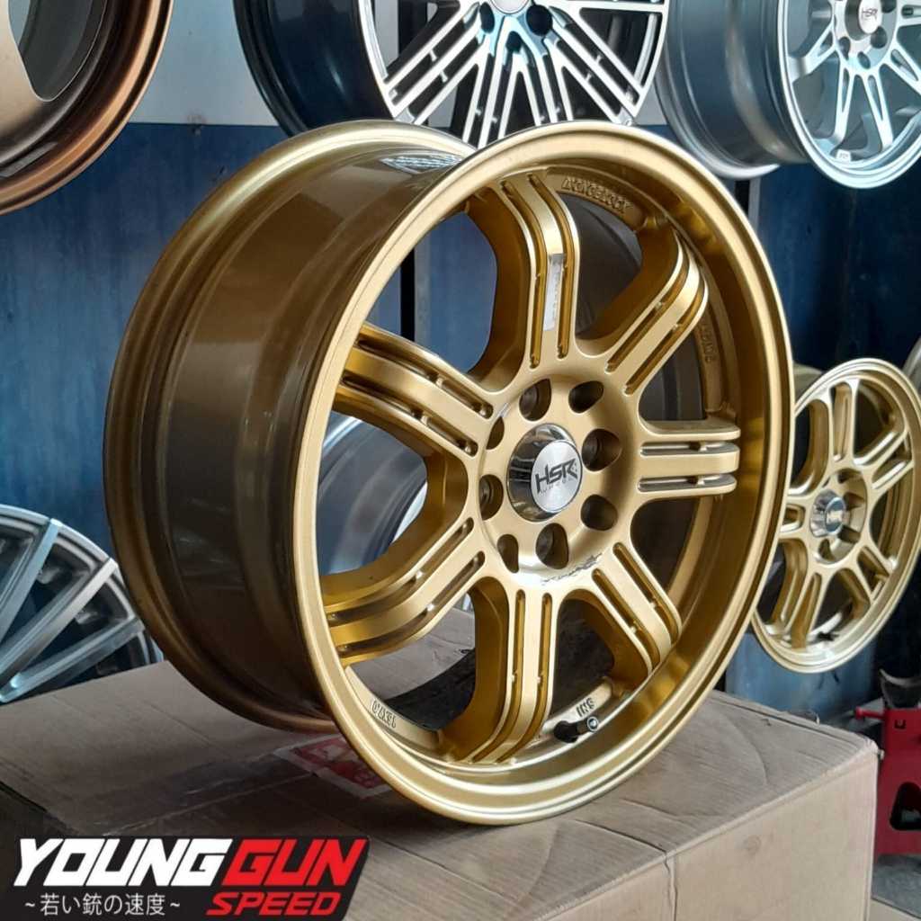 Pelek Racing R16 Swift Ignis Swift Splash Brio Agya Calya Velg Baru HSR Siak Ring 16 Gold