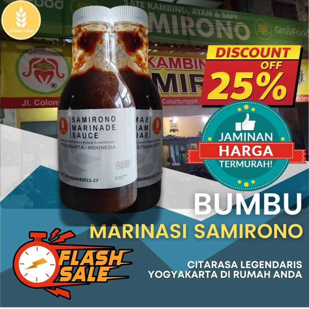 

Bumbu Sate Taichan Lezat/Bumbu Sate Ayam Kecap/Bumbu Ayam Rempah Vitaria Food-SAmirono 230 ml