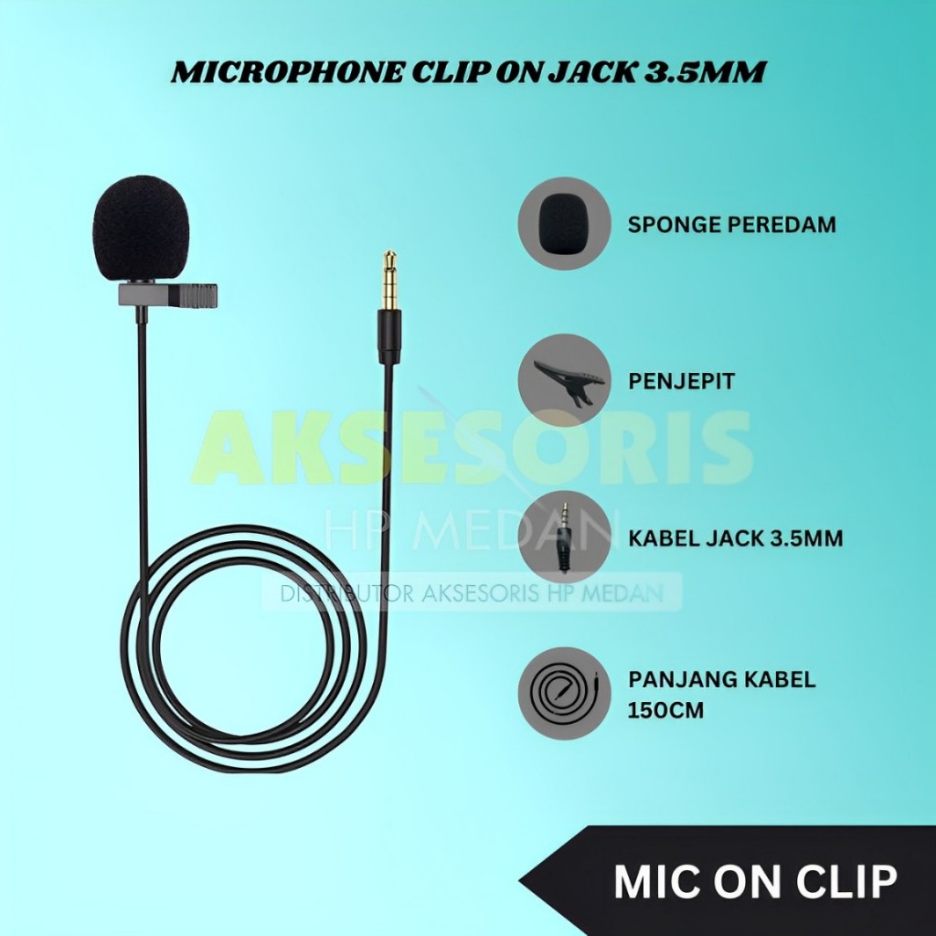MIC ON CLIP YOUTUBER/PEREKAM SUARA VIDEO FLOGER