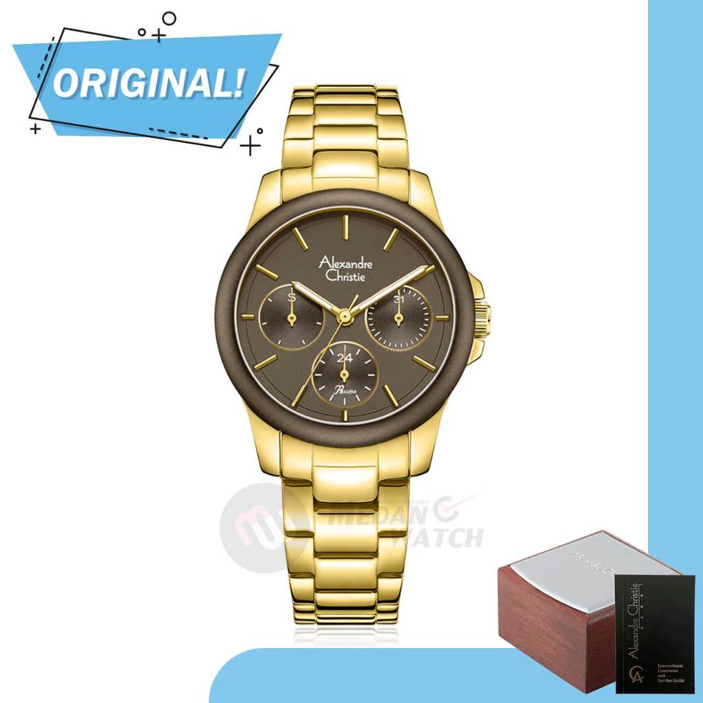 Jam Tangan Wanita Analog Alexandre Christie 2A95BF AC2A95 AC 2A95 BF 2A95 BFBGPBO Original Garansi R