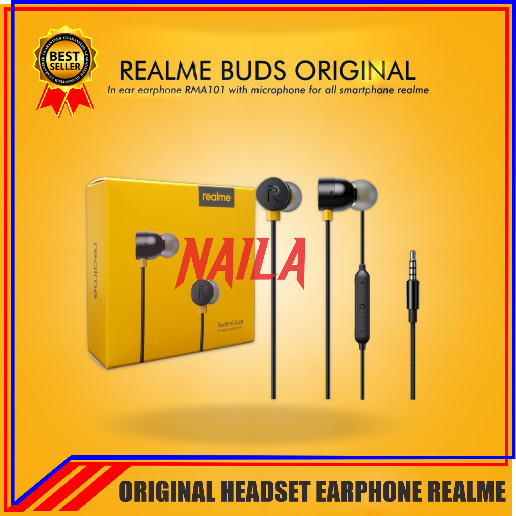 Headset Earphone Realme C15 Original asli