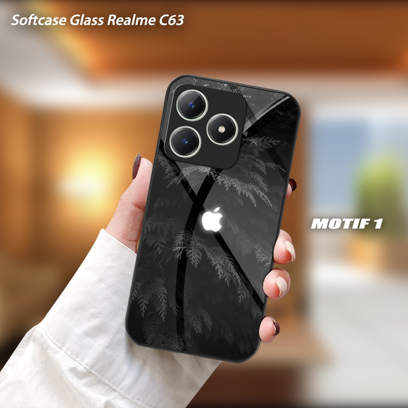Softcase Glass Kaca Realme C63 Terbaru [SF119] Casing Handphone Realme C63 Silikon Pelindung Hp