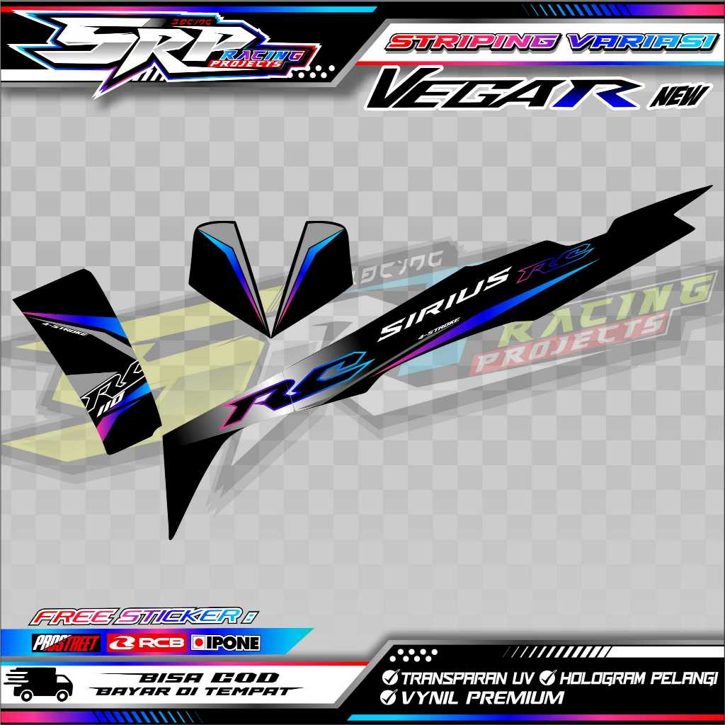 STRIPING VARIASI YAMAHA VEGA R NEW SIRIUS / STICKER LIST VARIASI MOTOR VEGA R NEW SIRIUS