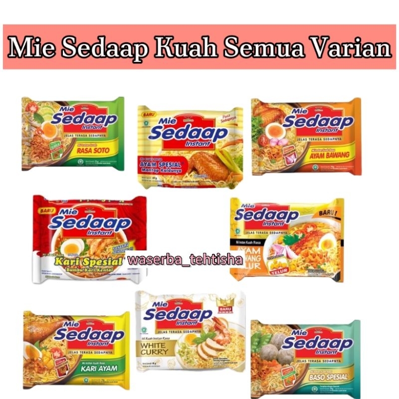 

waserba_tehtisha| MIE SEDAAP KUAH ALL VARIANT/ Mie sedap kuah semua varian rasa/ Mie sedaap kuah