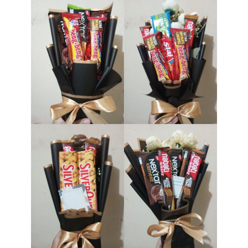 

Bouquet/Bucket/Buket-Snack & Bunga [Wisuda, Gift/Hadiah, Wedding, Engagement, DLL]