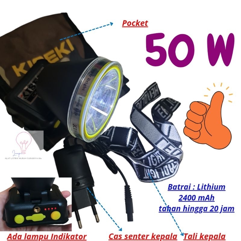 Senter Kepala KISEKI CK-SK666 super terang