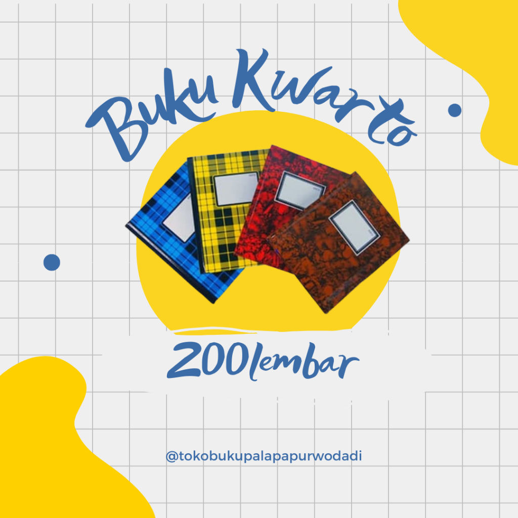 

Buku Tulis Kwarto Sedang Isi 200