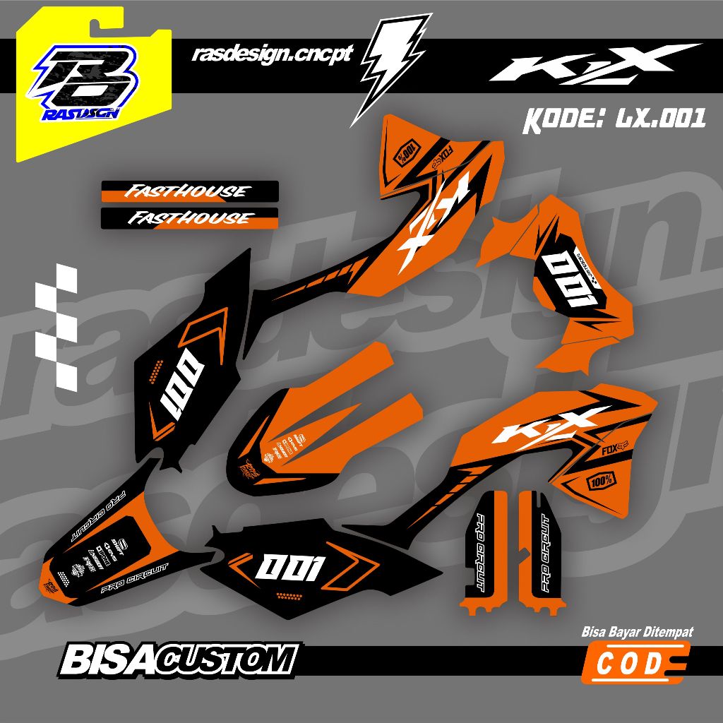 Stiker Decal KLX BF/KLX G / Decal KLX BF / Decal KLX G Custom