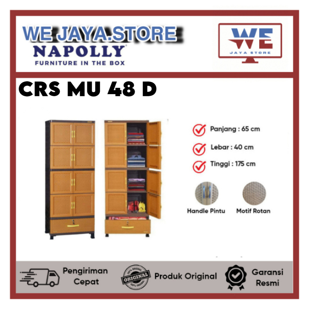 LEMARI PLASTIK NAPOLLY CRS MU 48 D