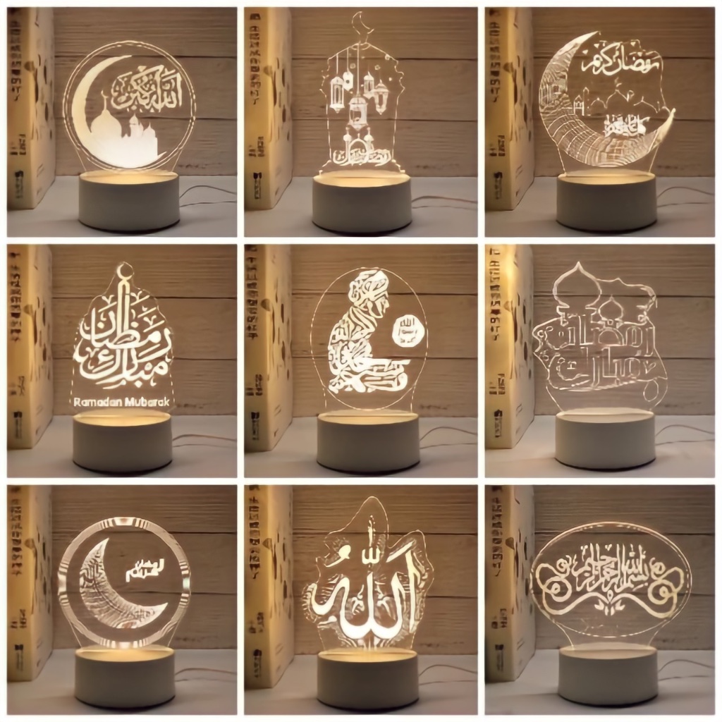 Lampu Akrilik Kaligrafi Lampu Akrilik Lampu Hias LED Lampu Tidur Lampu 3d Lampu Tidur Akrilik Lampu 