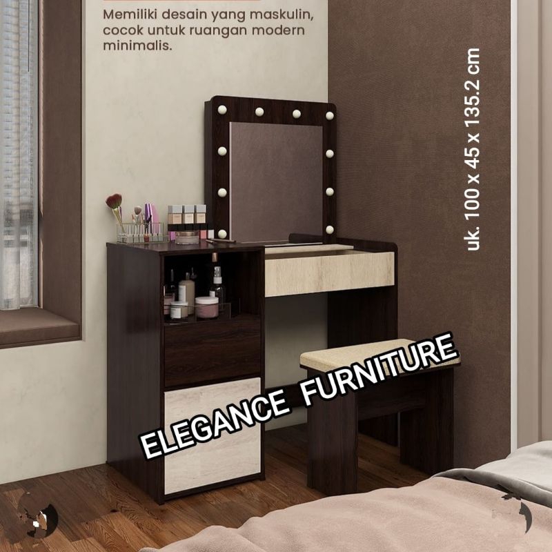 Meja Rias Lampu Meja Lapis Kaca FUERTE PEKANBARU saja