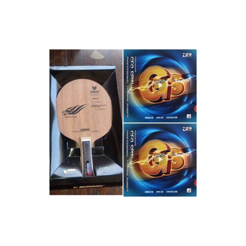 BET RAKITAN BLADE SURBEX TIGER LIGHT RUBER  729 GEOSPIN