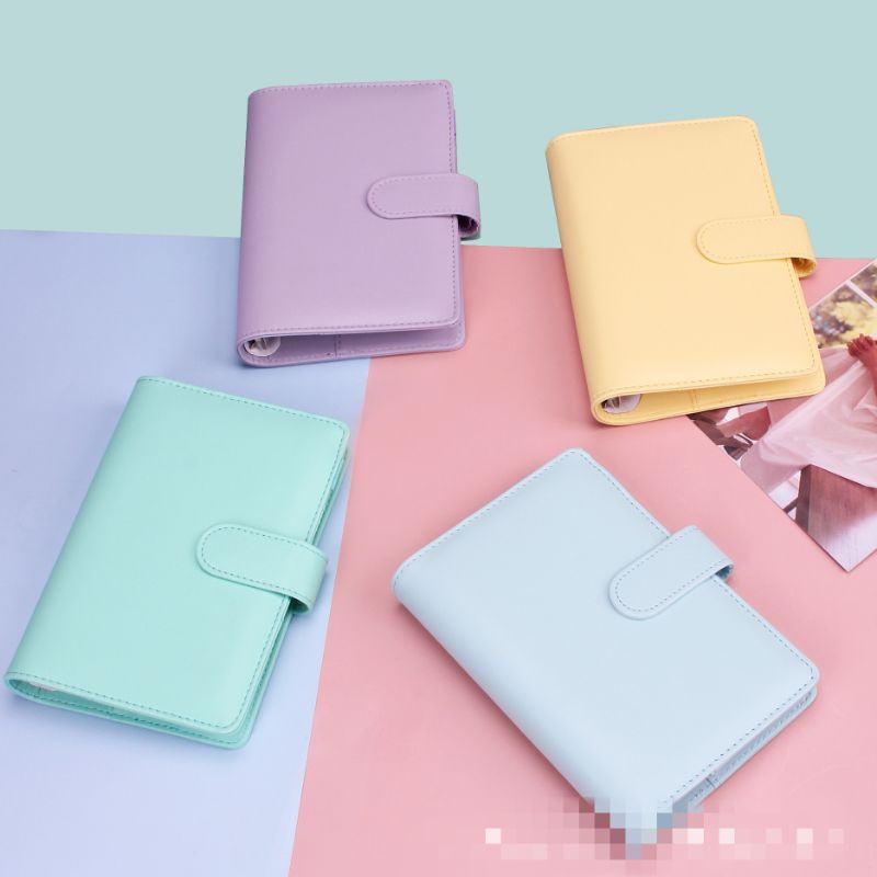 

HJK Binder Kulit A5 Polos 6 Ring Binder Tabungan Binder Keuangan Binder Macaron