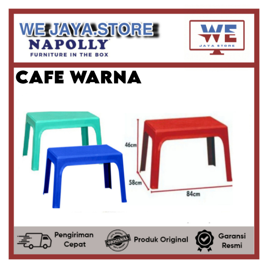 MEJA PLASTIK NAPOLLY CAFE WARNA