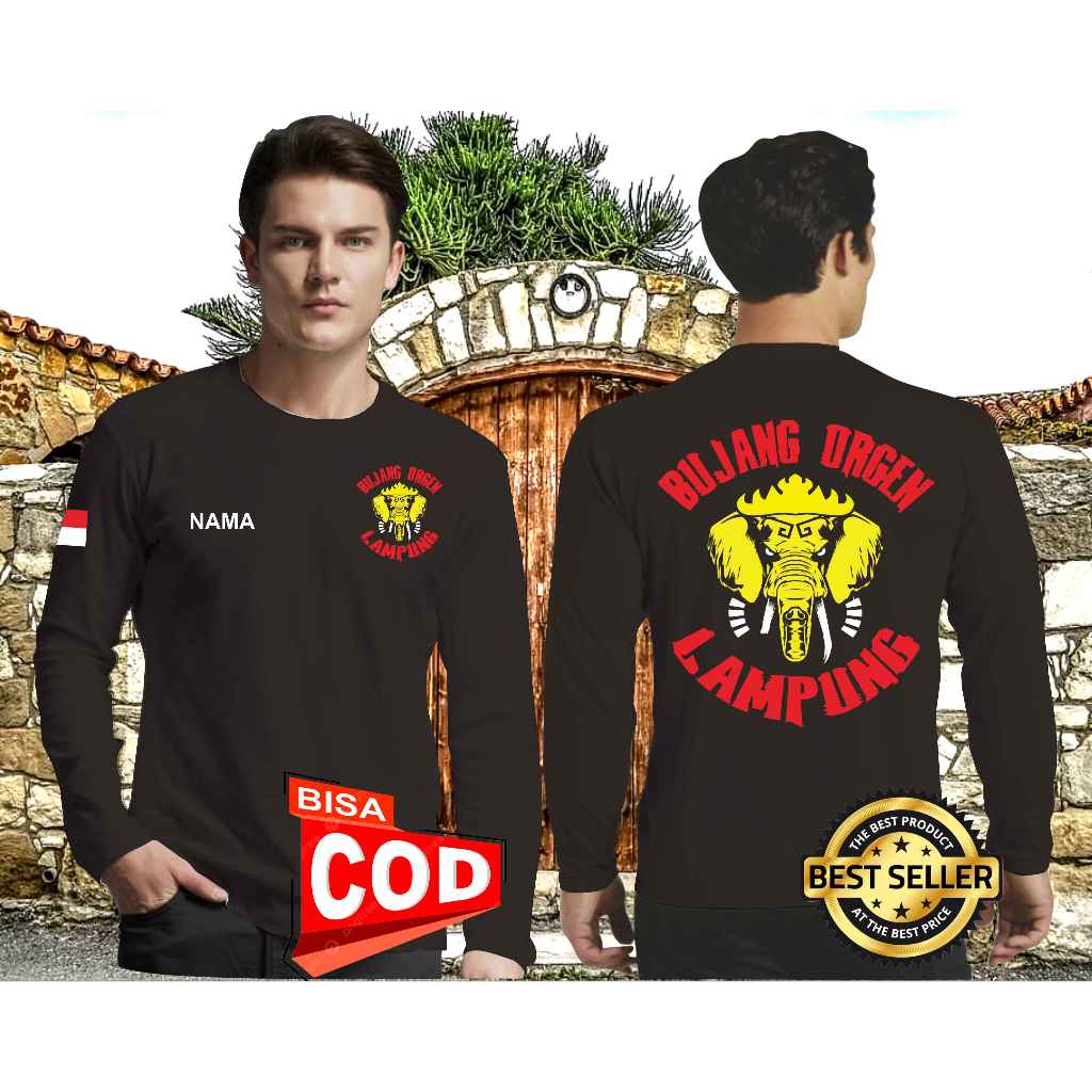 KAOS BUJANG ORGEN LAMPUNG LENGAN PANJANG LAMPUNG SIGER LAMPUNG BONUS STICKER