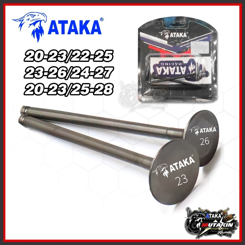 KLEP ATAKA RACING CARBON 20/23 22/25 23/26 24/27 25/28 mx king vixion nvl nva dll HARGA UNTUK 2 BIJI