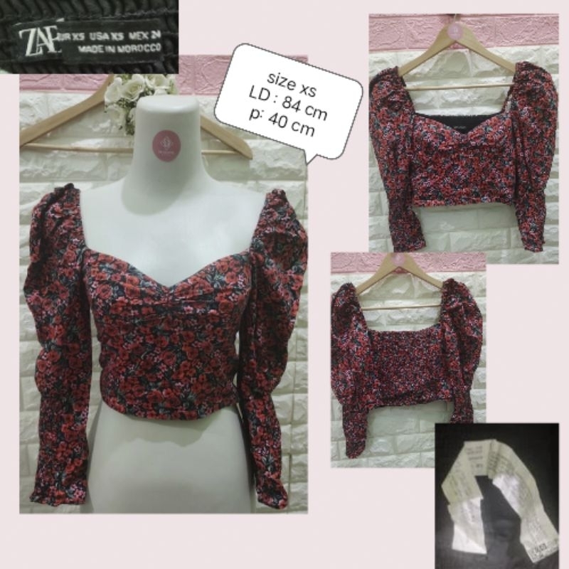 Zara baju crop like new