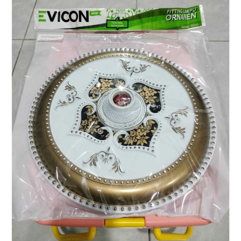 Fiting Hias Plafon Ukuran 30 cm E27 Hiasan Motif Gypsum/