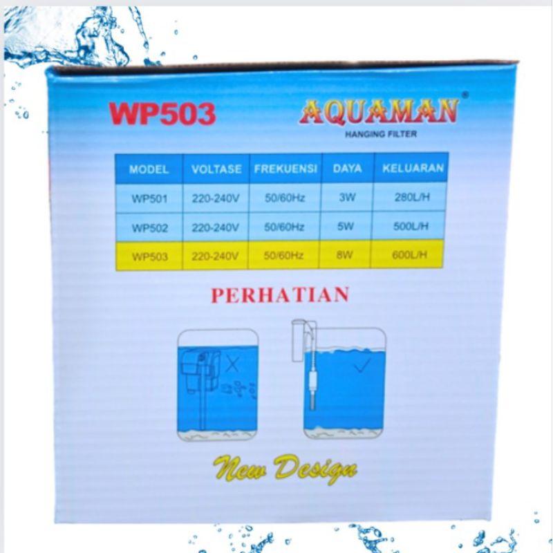 AQUAMAN WP 503 POMPA AQUARIUM HANGING FILTER