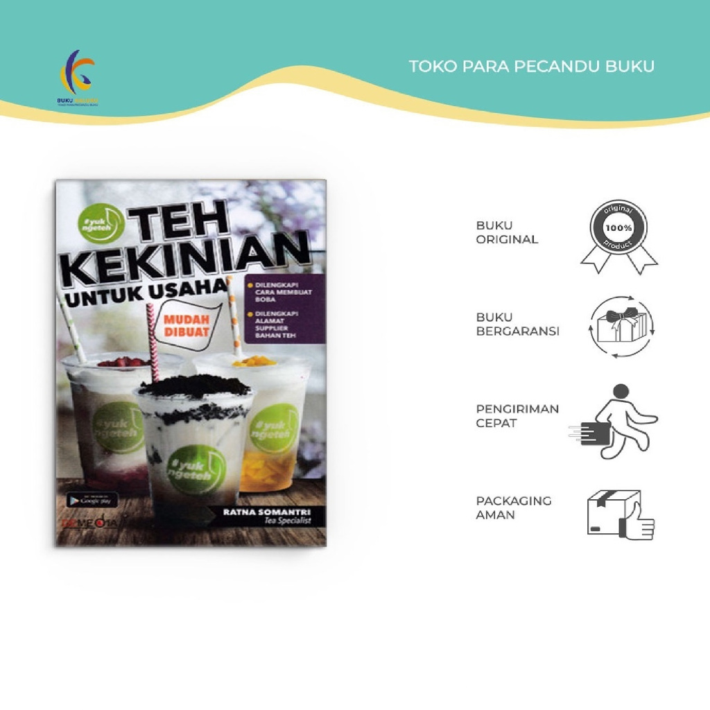 [Promo] - Buku Resep Minuman - Teh Kekinian Untuk Usaha - Ratna Somantri - Demedia - Bumifiksi