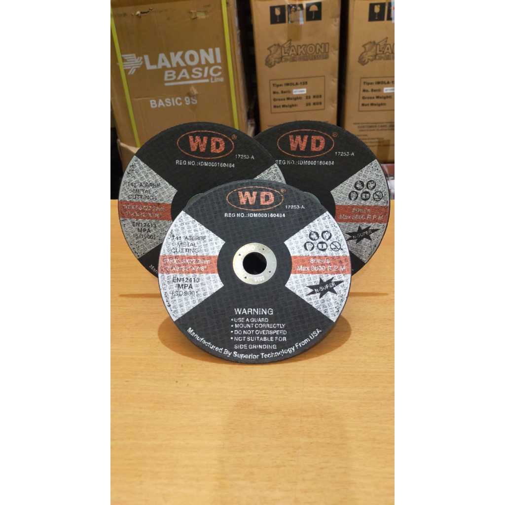 WD 7 Mata Potong Besi 7 inch (Mata Cut Off/Cutting Wheel) WD A36 RBF