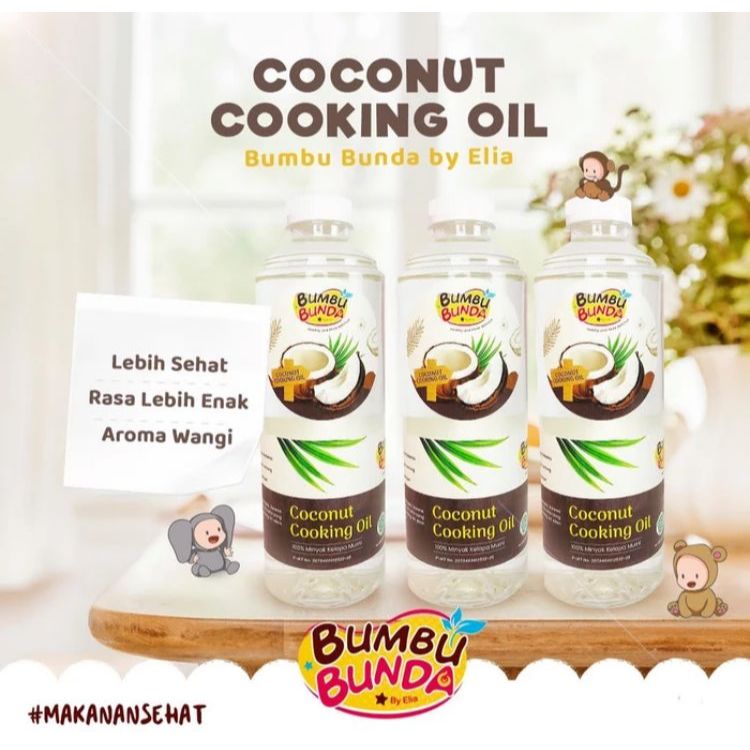 

BUMBU BUNDA Elia COCONUT COOKING OIL 500ML / Minyak MPASI / BB Booster MPASI / CCO / VCO / Lemak MPASI / Minyak Bayi