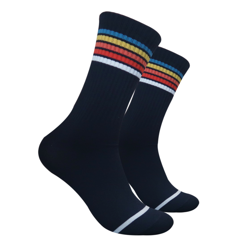 Kaos Kaki Oldschool - Kaos Kaki Skate - Motif Garis G53 - 4LAYER BENANG