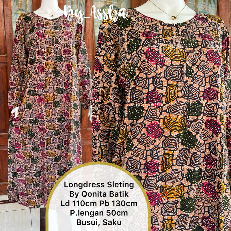 Qonita Daster Longdress Jumbo Busui By Qonita Pekalongan