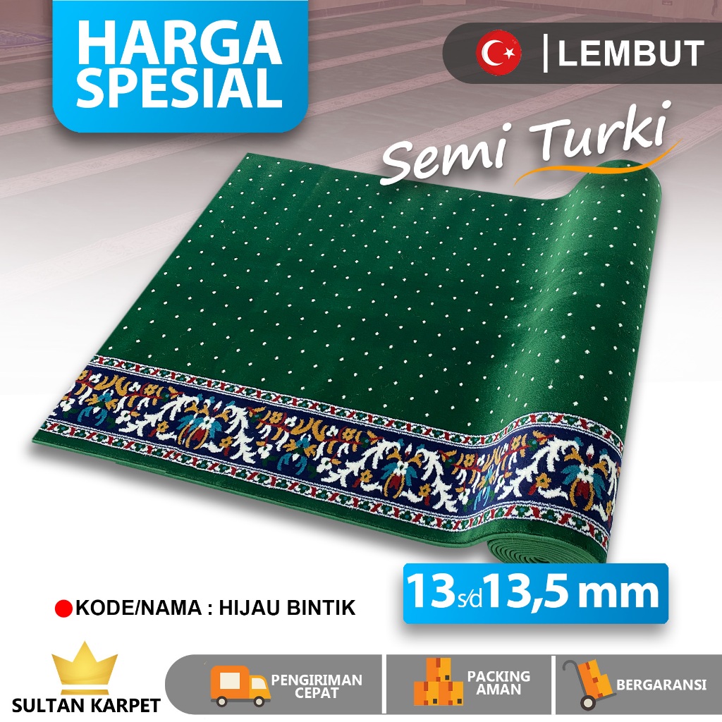 Karpet Masjid Yazid / Tebal 13 mm / Karpet  Meteran / Sajadah Masjid Semi TURKY
