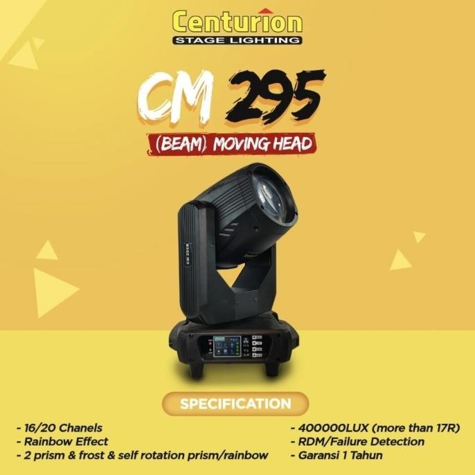 Moving Head Beam 295 watt Centurion Original