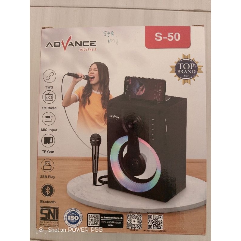 speaker box musik box portabel advance s50