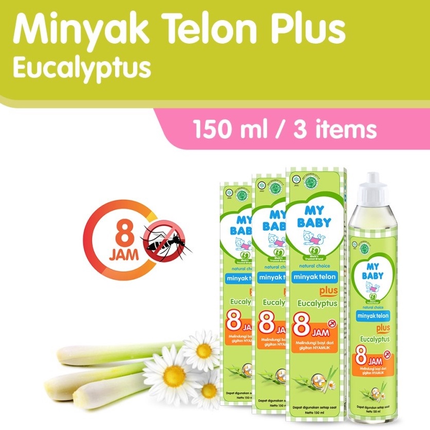 

ISI 3 PCS MY BABY Minyak Telon Eucalyptus 8 Jam 15ml