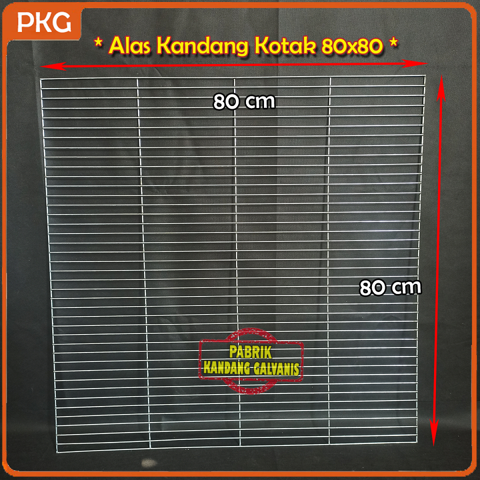 TERLARIS Alas Kandang Besi Galvanis Kotak 80x80 Kawat Ram Gantungan Pot Meteran Anti Karat Rak