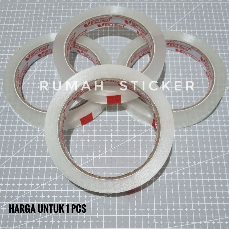 

Isolasi - Lakban 12 mm 90 yard solasi bening satuan lakban bening 12 mm
