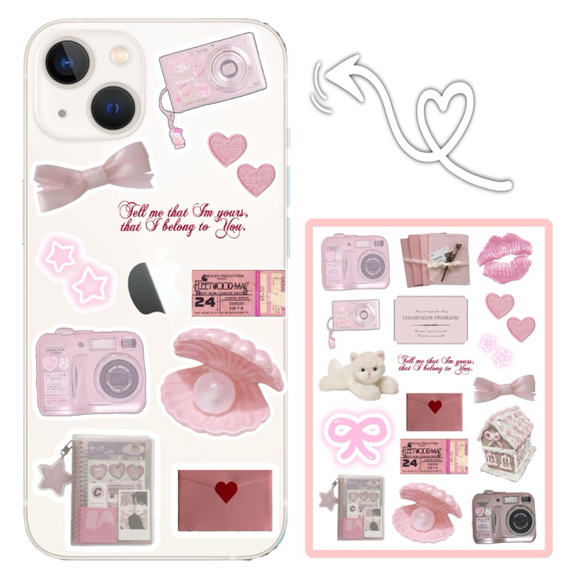 

Aesthetic Sticker Pink Coquette (Sudah Cutting) / Aesthetic Sticker Set