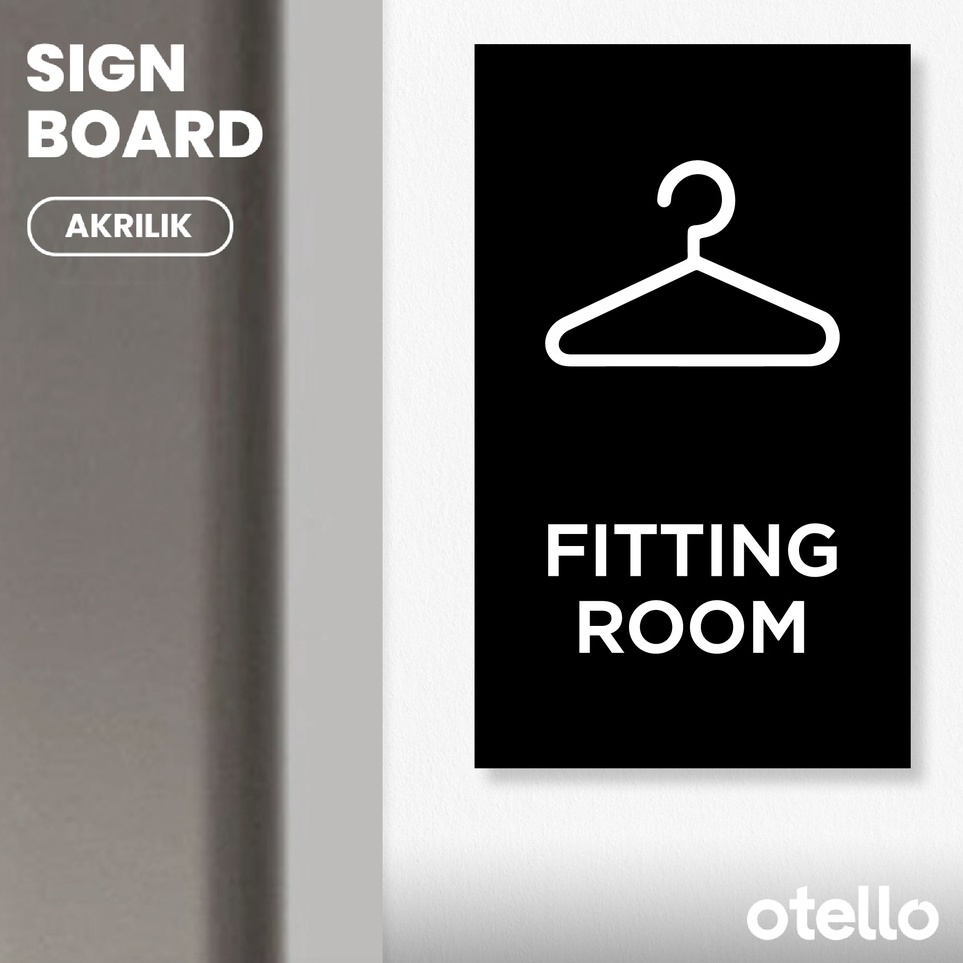 

Otello Signage Fitting Room Sign Board Akrilik Print Papan Petunjuk Signage Ruangan Label Nama Ruangan Sticker Dinding Tempel Dekorasi