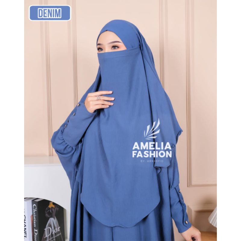 Gamis Syar'i Mecca Set Hijab cadar Ori Amelia/Gamis set cadar ori by Amelia/Gamis set cadar ori Amel
