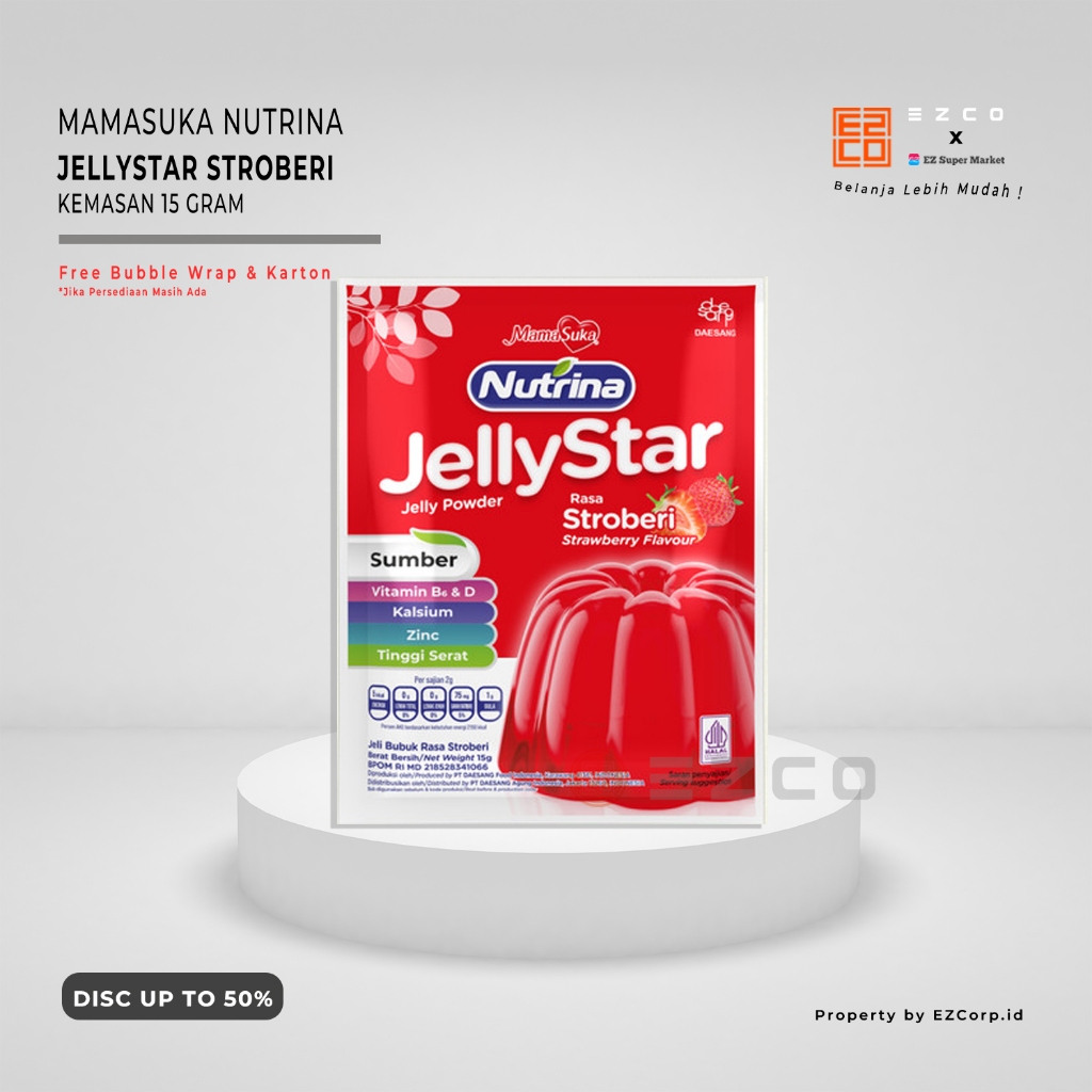 

Mamasuka Nutrina Jelly Star Rasa Stroberi Kemasan 15 Gr