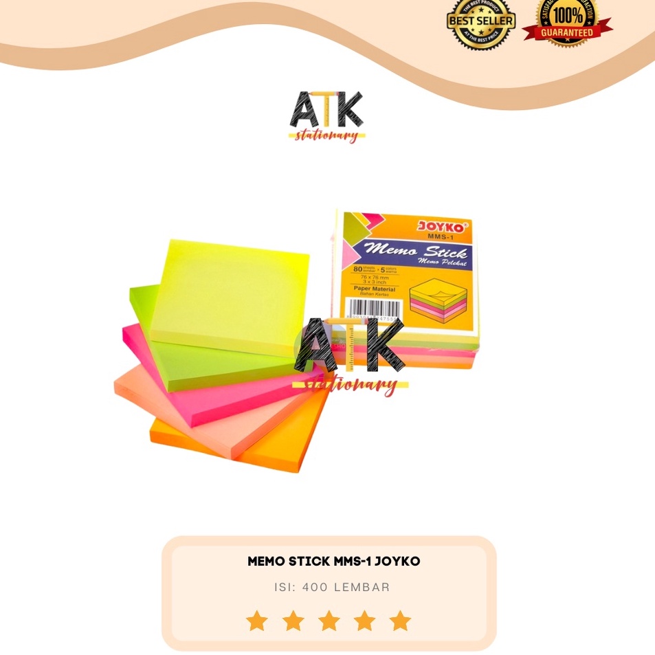 

Memo Stick MMS1 Sticky Note Kes Memo Memo Tempel Joyko atk