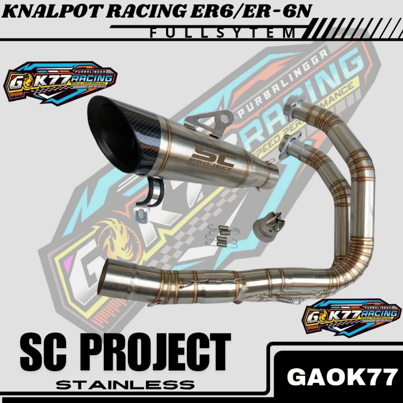 Knalpot ER6 ER-6N ER6N SC Sc Project S1 Fullsytem