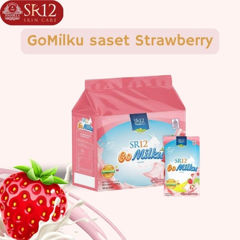 

Susu Kambing Etawa GoMilku SR12 Rasa Stroberi dalam Bentuk Sachet, isi 40 sachet @25 gram