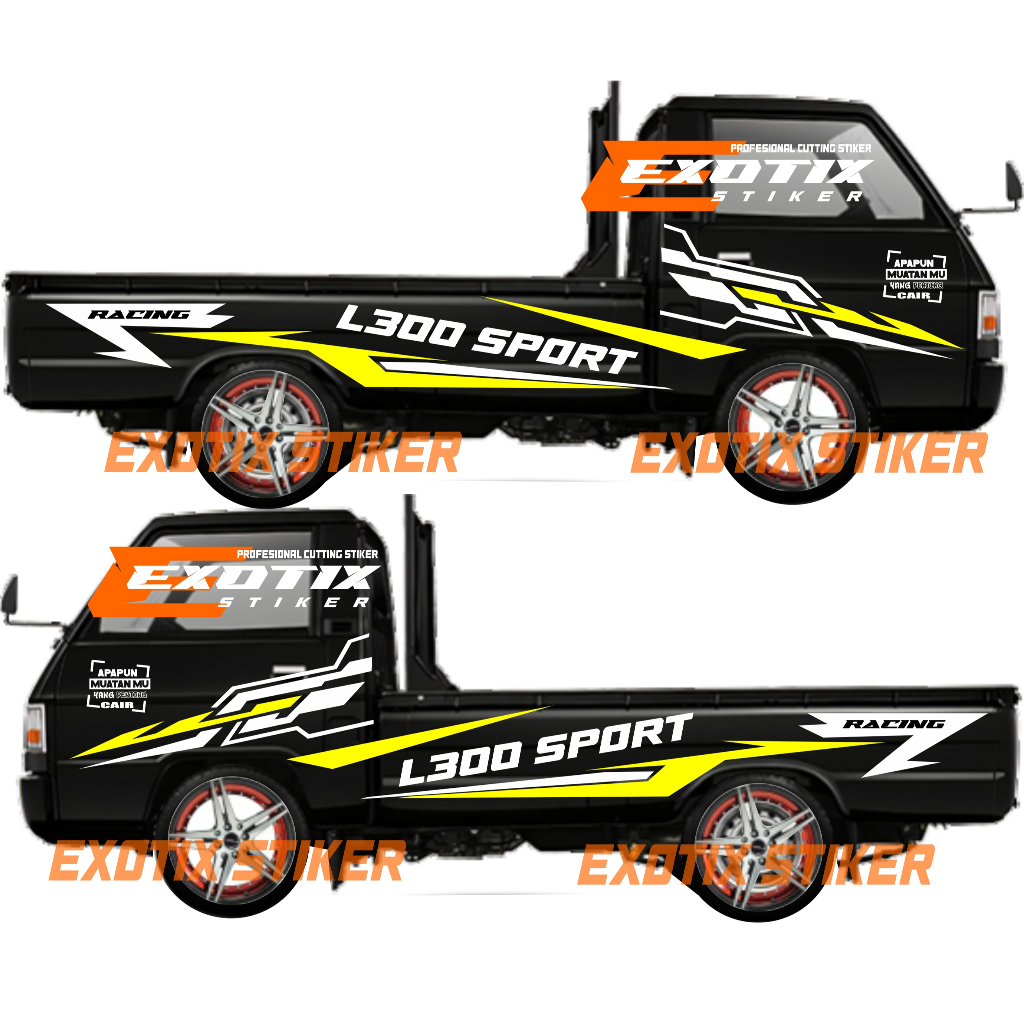 Stiker mobil pick up l300 stiker cutting stiker variasi l300 sport stiker l300 sporty
