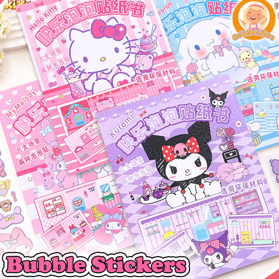 

Max Sale Buku Sticker Lucu Jumbo Bubble 3D Sticker Book Viral Quiet Book Kuromi My Melody Hello Kitty Cinnamoroll