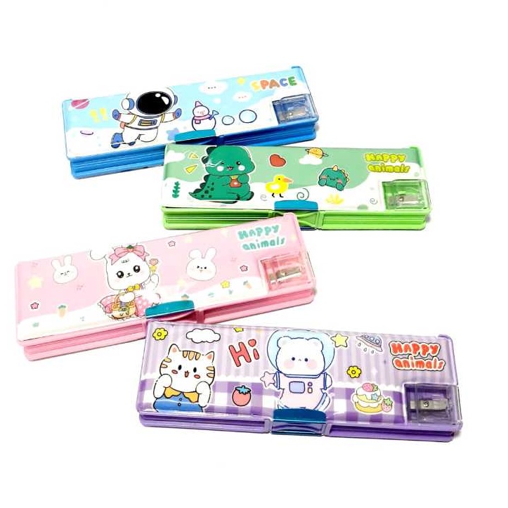 

Limitless Harga Grosir Per 1Lusin 12pcs Kotak Pensil Plus Serutan Karakter Tutup magnet