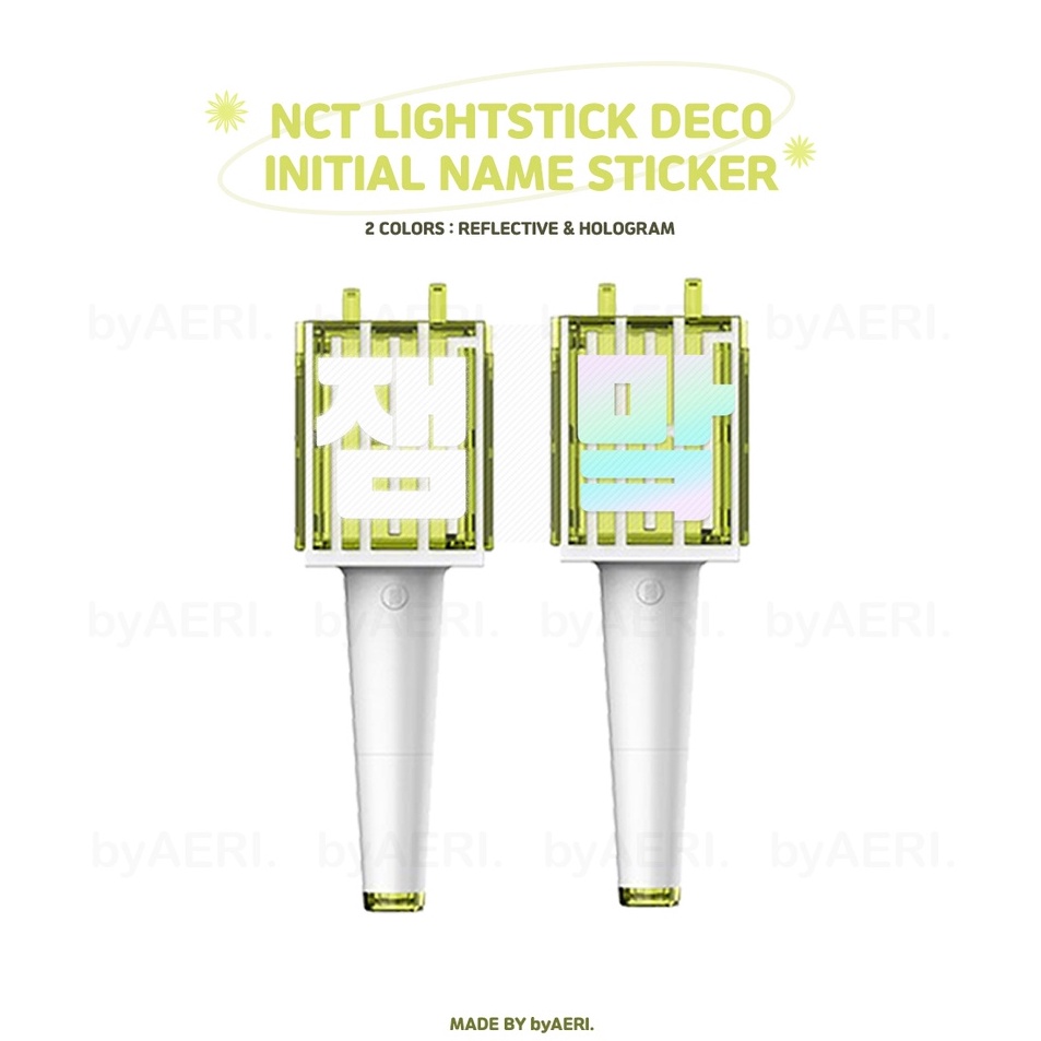 

Limitless N C T LIGHTSTICK DECO STICKER REFLECTIVE HOLOGRAM INITIAL NAME sticker 127 dream neobong nama inisial reflektif