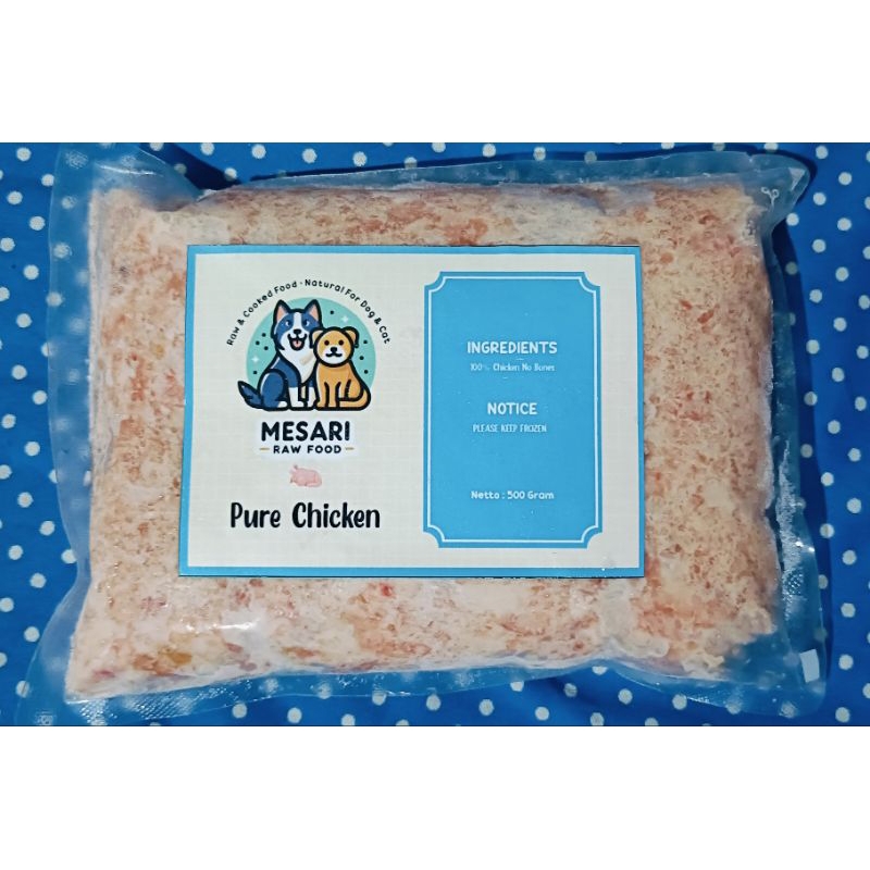 Raw food Chicken/ daging giling 100% daging tanpa tulang / untuk anjing/kucing