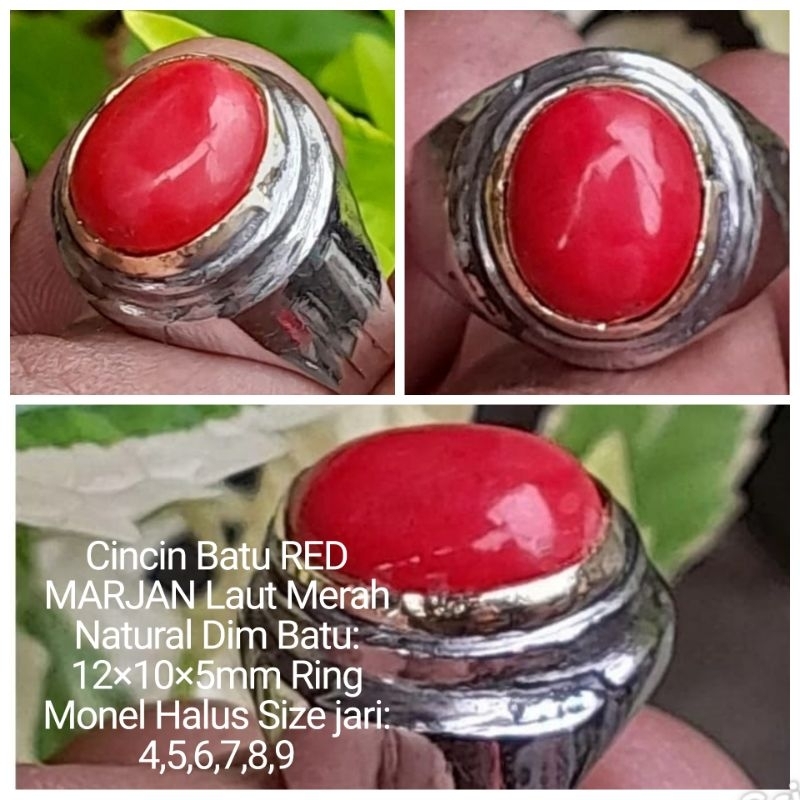 CINCIN BATU RED MARJAN LAUT MERAH MINION NATURAL